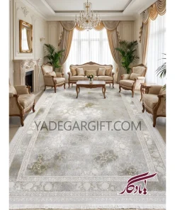 فرش۱۲۰۰ شانه گل برجسته موکا کد ۳۱۶۰ - یادگار گیفت
