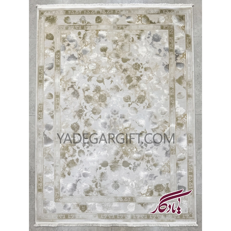 فرش۱۲۰۰ شانه گل برجسته موکا کد ۳۳۱۵ - یادگار گیفت
