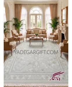 فرش۱۲۰۰ شانه گل برجسته موکا کد ۳۵۲۰ - یادگار گیفت