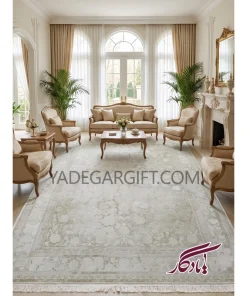 فرش۱۲۰۰ شانه گل برجسته موکا کد ۳۵۷۵ - یادگار گیفت